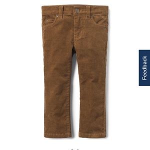 Janie and jack caramel stretch cuorduroy pant EUC